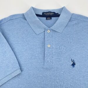 POLO Men's Luxury Feel Surf Blue Heather Size L